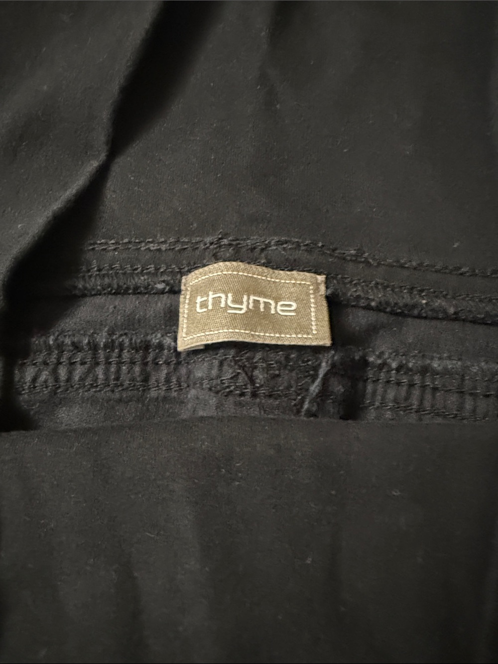 Thyme Maternity Black Corduroy Pull-On Maternity Pants - Picture 3 of 12